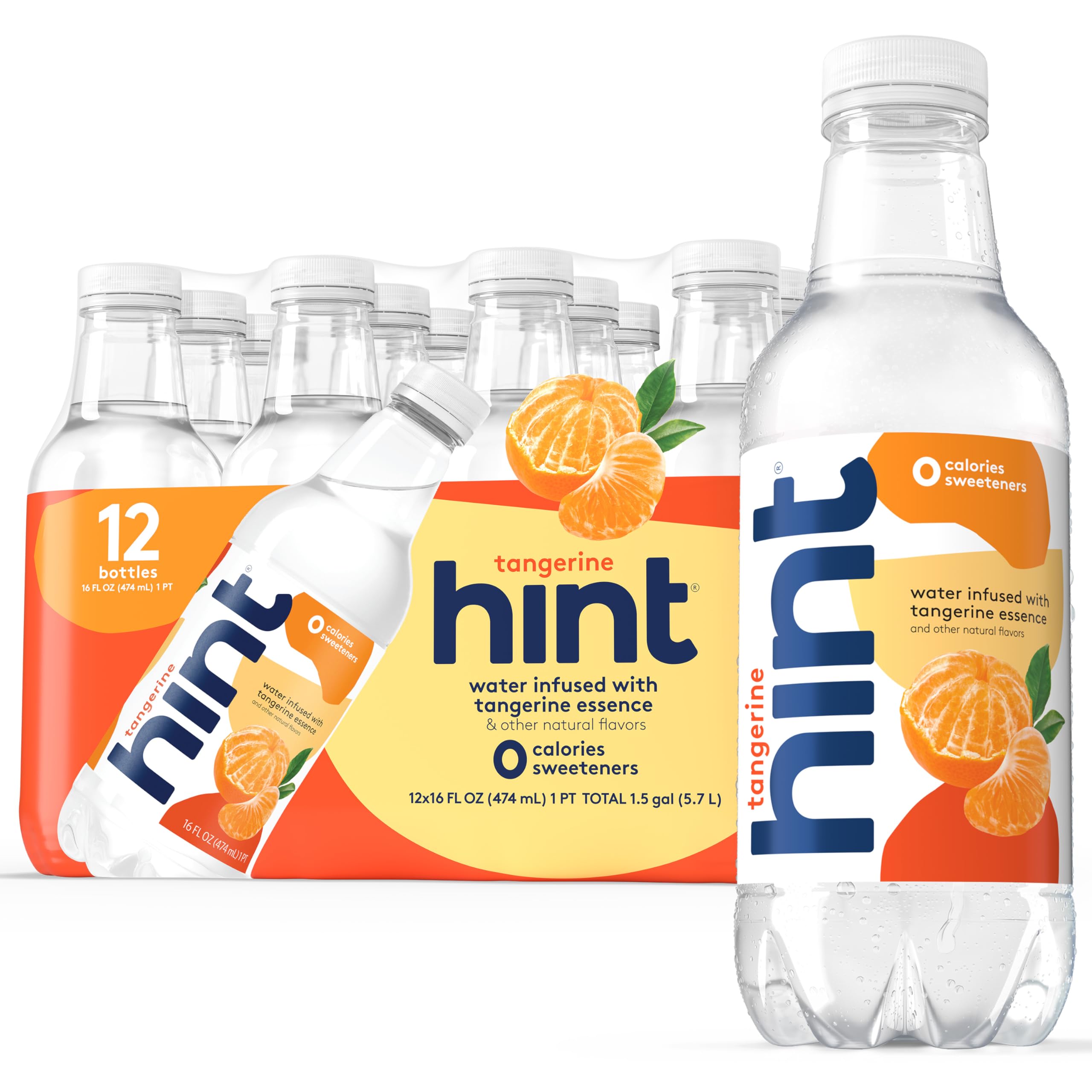 Hint bottle front packaging showing tangerine flavor and clean benefit