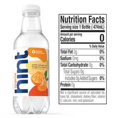 Splash of still water with tangerine slice showing Hint refreshment benefit