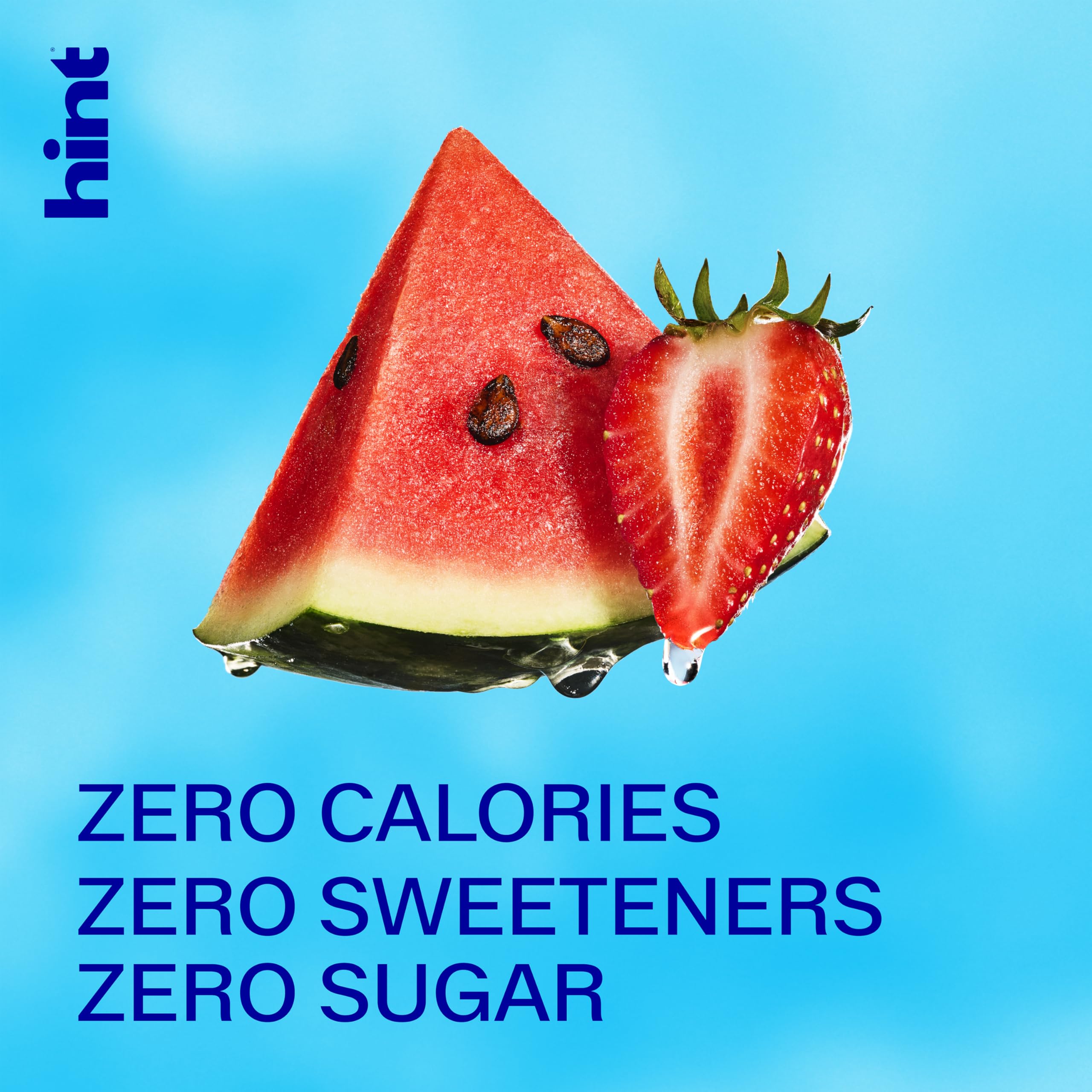 Hint bottle with watermelon slice essence highlighting natural flavor