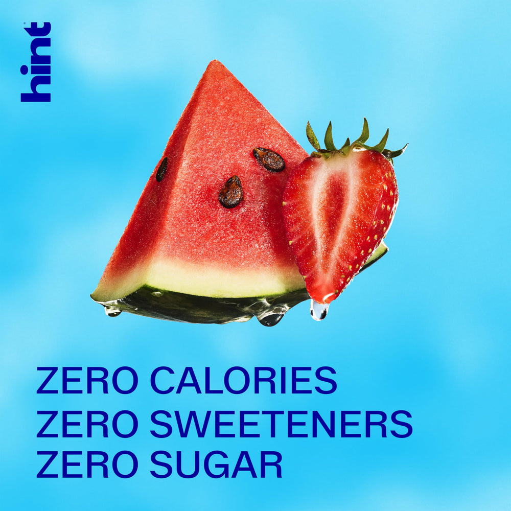 Hint bottle with watermelon slice essence highlighting natural flavor