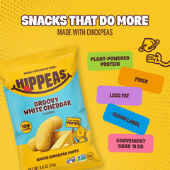 HIPPEAS bag in hand for size comparison and easy portable snacking