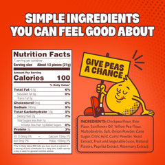 HIPPEAS open bag with chickpea puffs spilling out for grab-and-go convenience