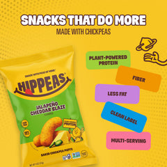 Hand holding HIPPEAS single bag for portable, on-the-go snacking