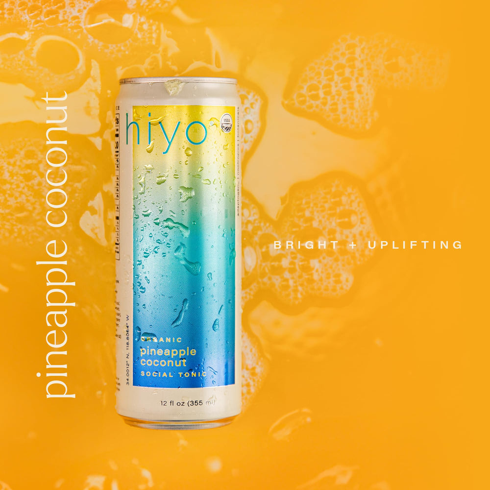 HIYO close-up carbonation bubbles highlighting refreshing texture benefit