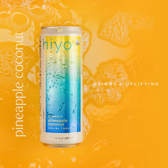 HIYO close-up carbonation bubbles highlighting refreshing texture benefit