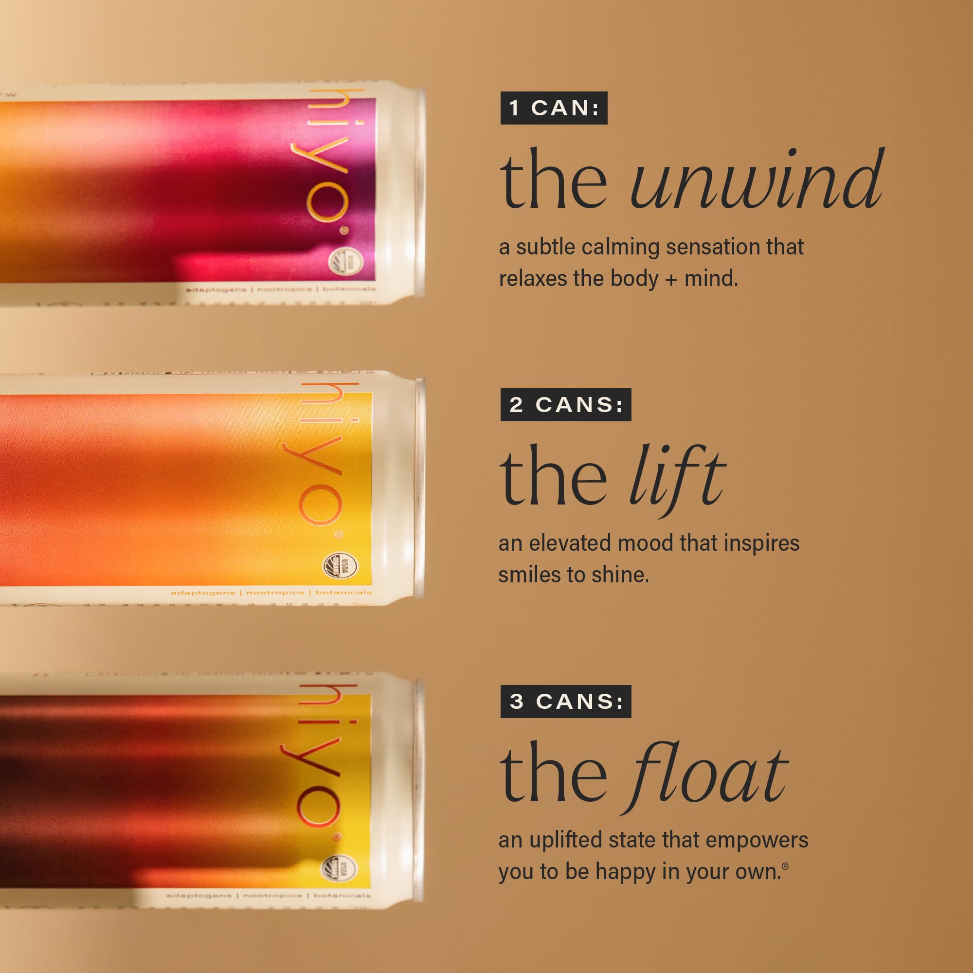 HIYO can served over ice demonstrating chilled enjoyment and ready-to-drink benefit