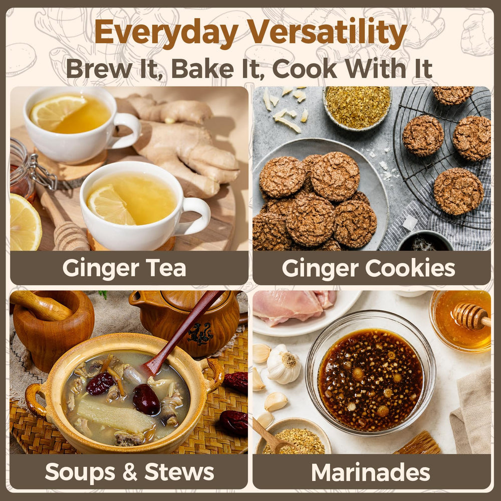 HJUOOKD dried ginger in soup showing infusion and savory benefit