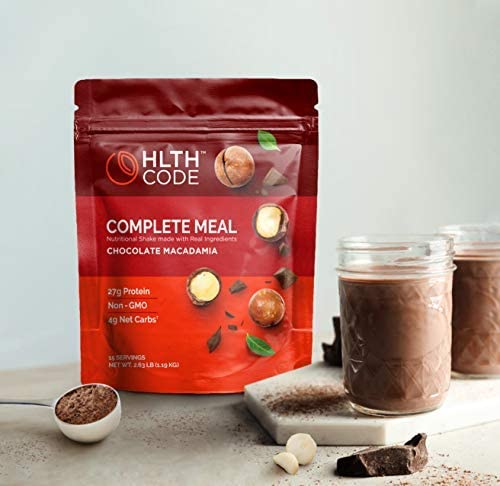 HLTH CODE container beside scoop showing product scale and serving clarity