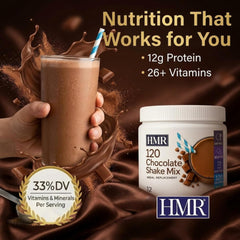 HMR vanilla shake with berries showing flavor variety and added nutrients