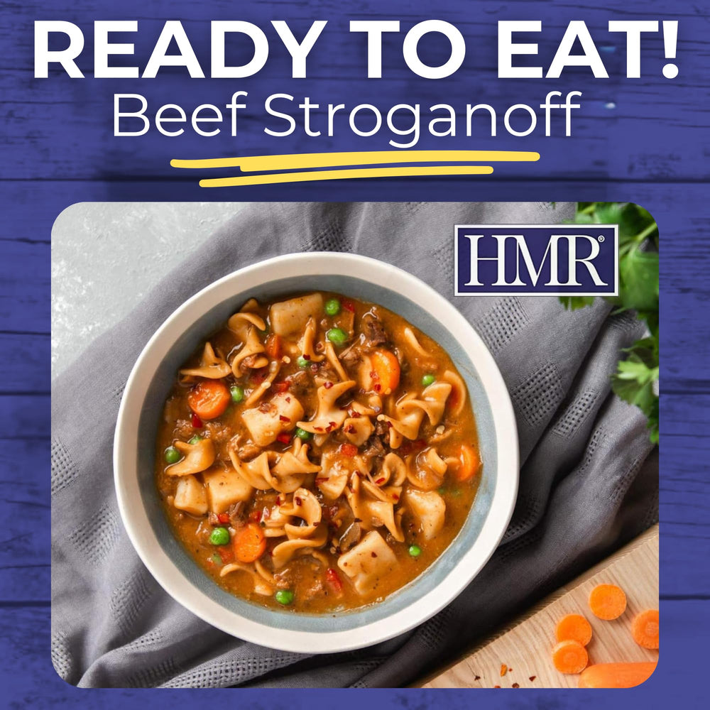 HMR tray in microwave with simple heating instructions for quick preparation