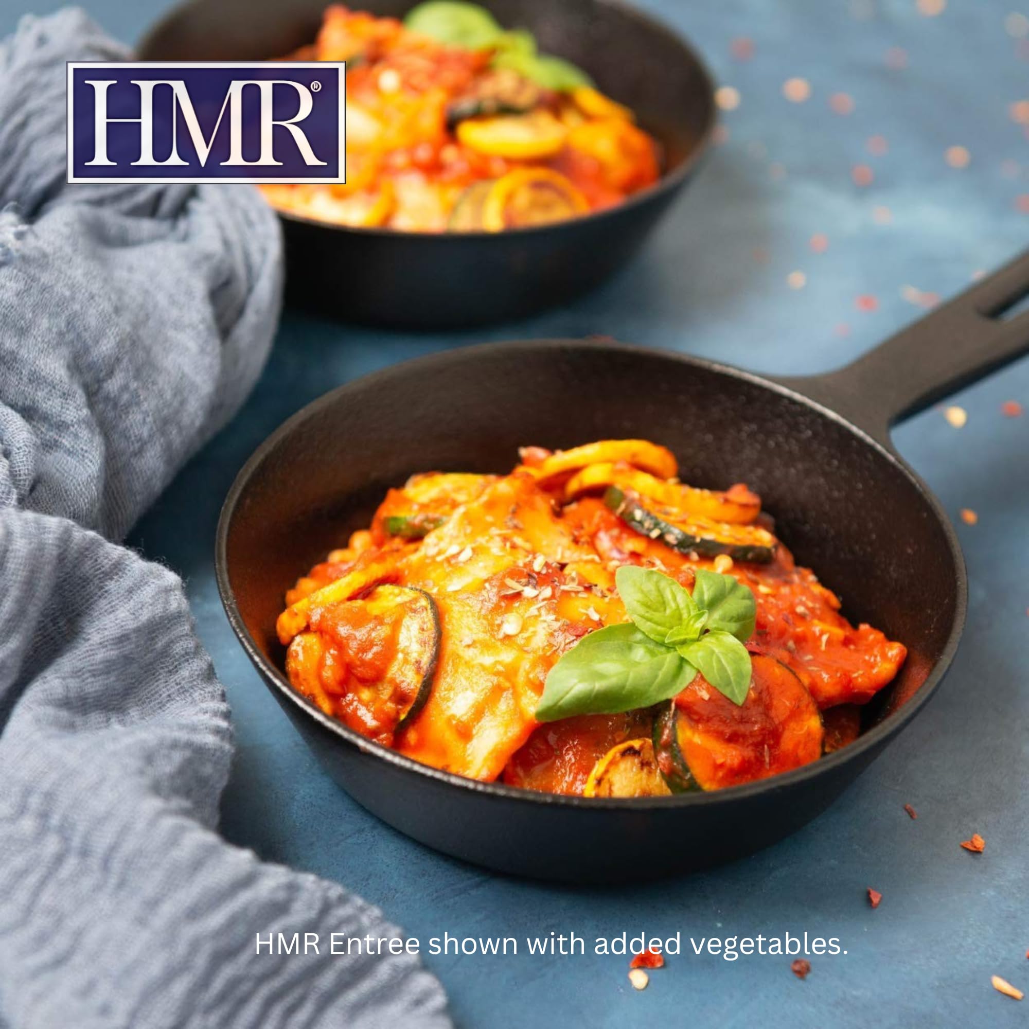 HMR microwavable entrée being heated, illustrates fast hot meal convenience