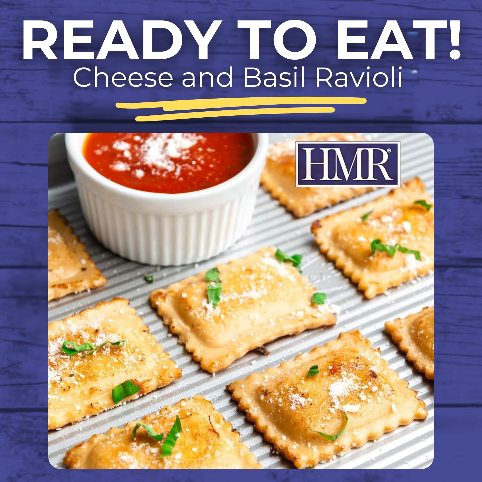HMR single 8oz serving plated, demonstrates portion control and meal appeal