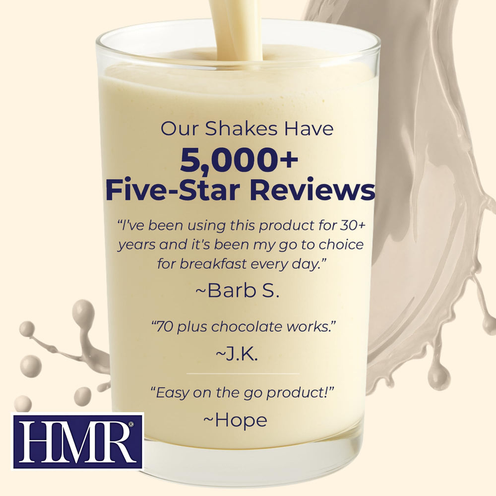 HMR single-serve packet in hand emphasizing portable convenience