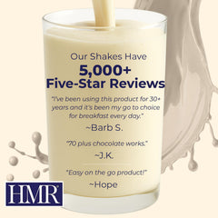 HMR single-serve packet in hand emphasizing portable convenience
