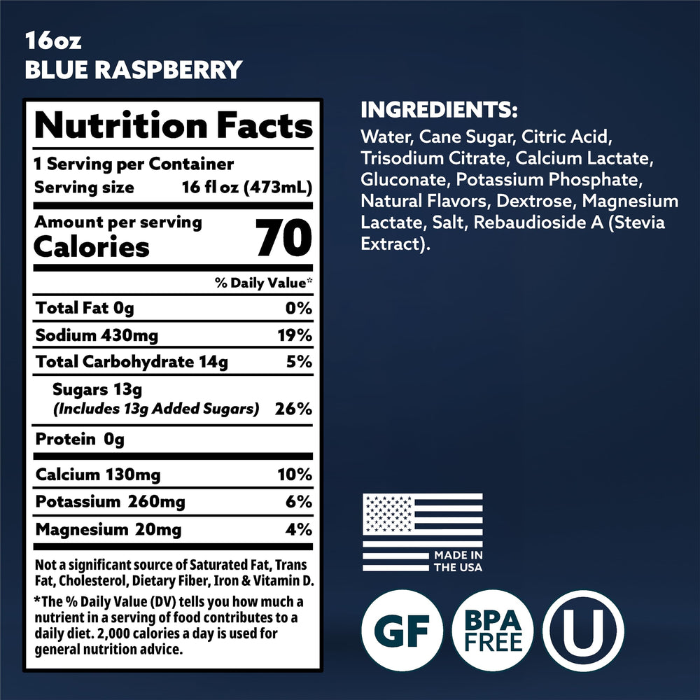 HOIST close-up label revealing electrolyte content and clarity benefit
