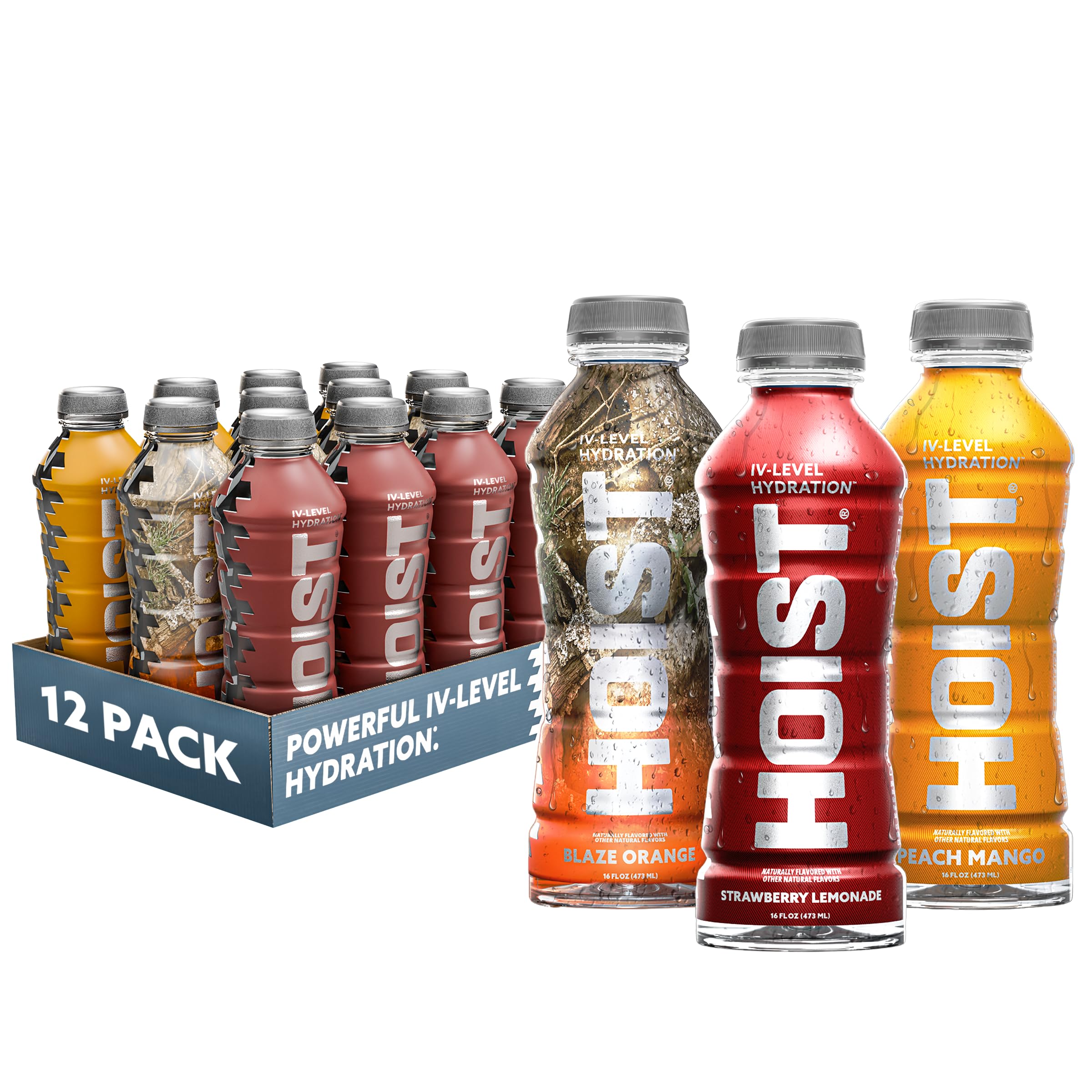 HOIST front packaging variety pack showing all three flavors for quick selection