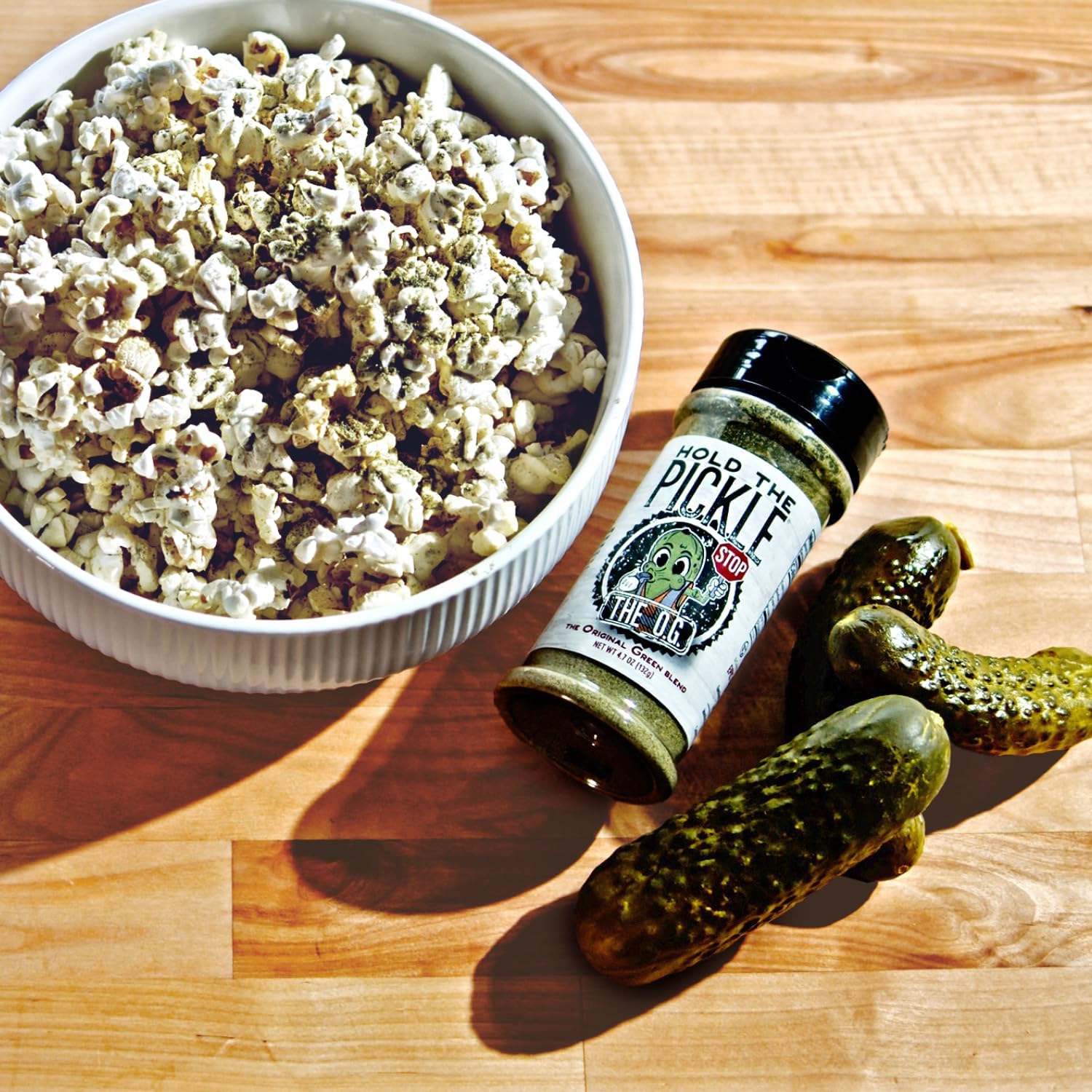 Hold The Pickle used in skillet to season vegetables and proteins