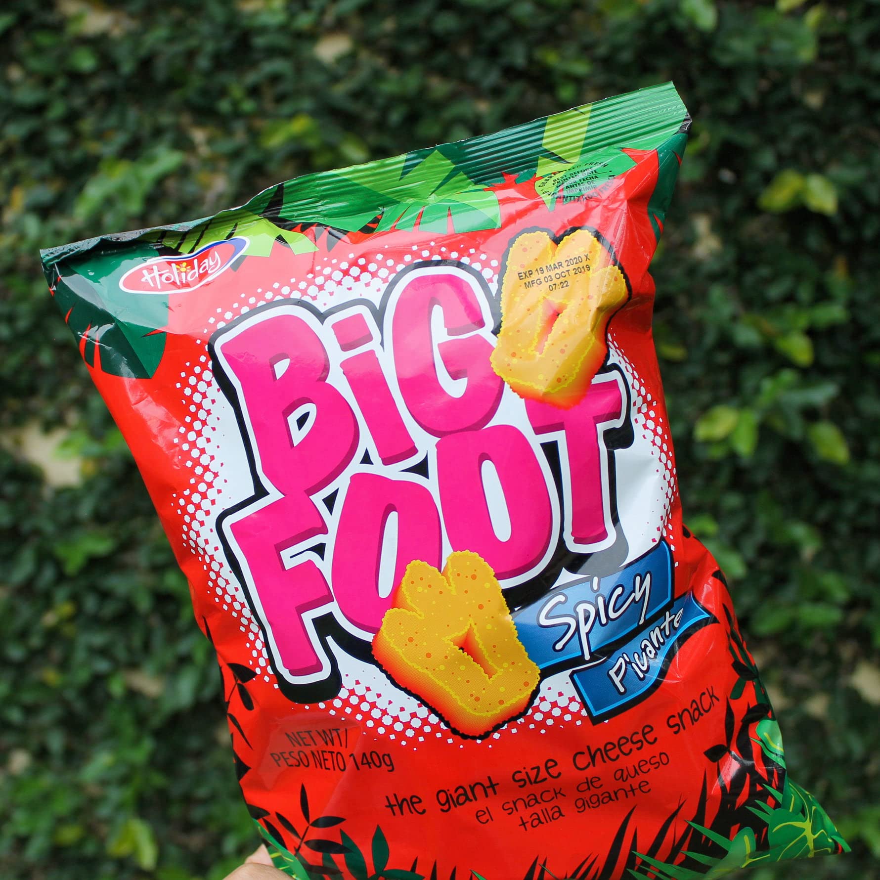 Holiday Big Foot close-up texture of airy puffs highlighting crunchy bite