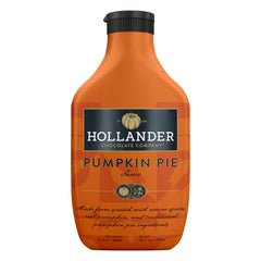 Hollander Pumpkin Pie Sauce front packaging showing label and squeeze bottle, convenient portioning