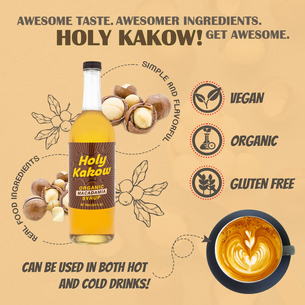 Holy Kakow syrup pouring in a steady stream that improves drink texture