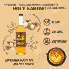 Holy Kakow syrup pouring in a steady stream that improves drink texture