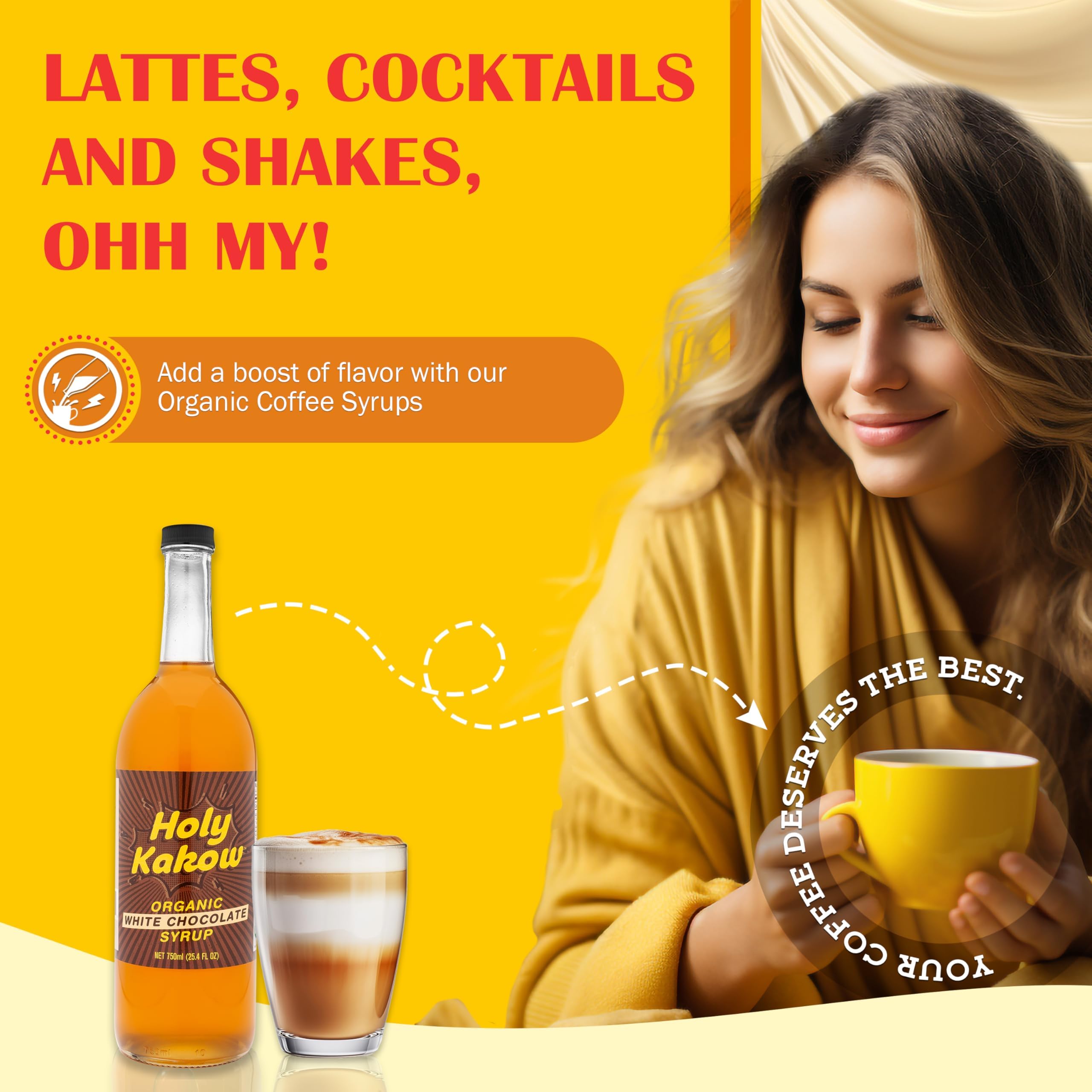 Holy Kakow ingredient label close-up highlighting organic, gluten-free benefits