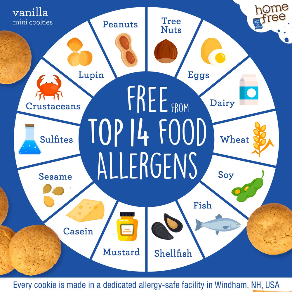 Homefree nutrition label and ingredient claims reassuring clean, allergen-friendly formulation