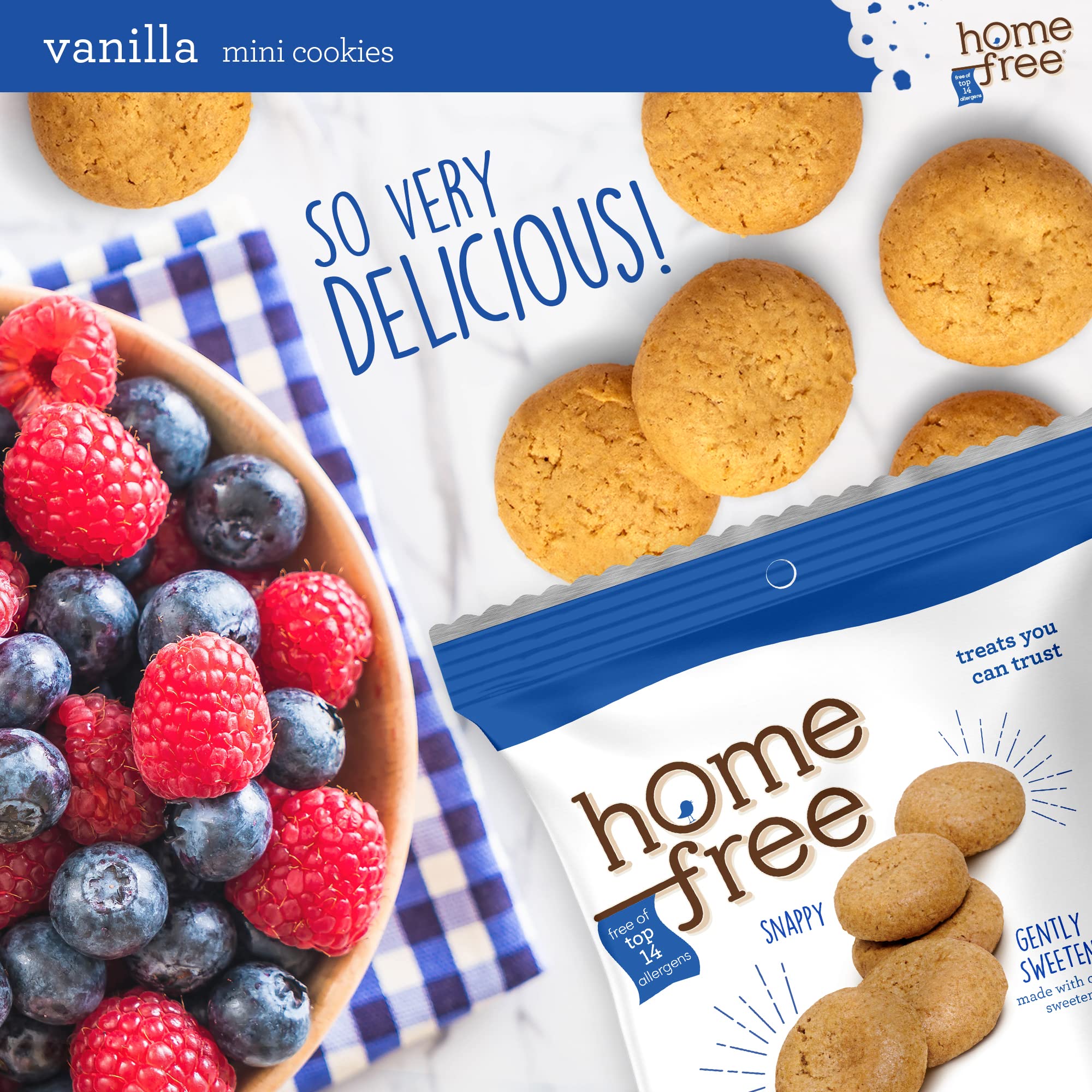 Homefree single 1.1 oz pack held in hand demonstrating portion control portability