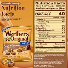 Hominics Werther's sugar free caramel close-up highlighting creamy texture and real butter richness