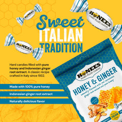 Honees close-up of a candy piece revealing texture and natural ingredient appeal