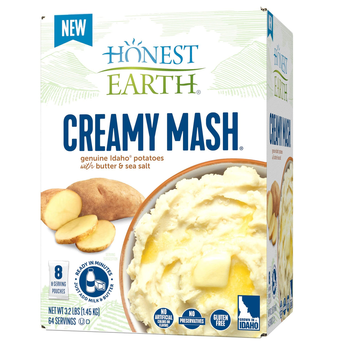 Honest Earth front packaging showing box and pouch, convenient bulk value