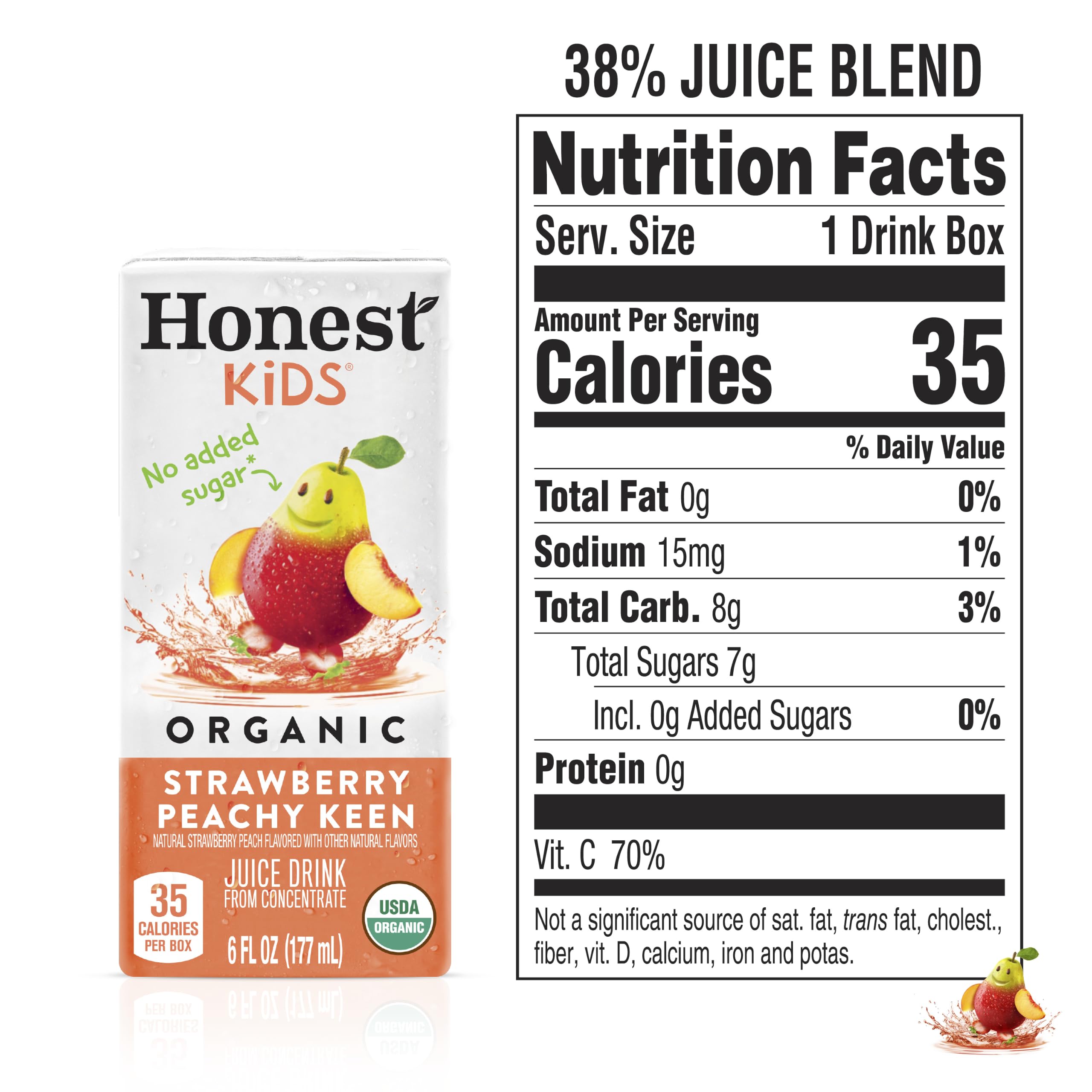 Honest Kids carton in a lunchbox setting illustrating portability and snack convenience