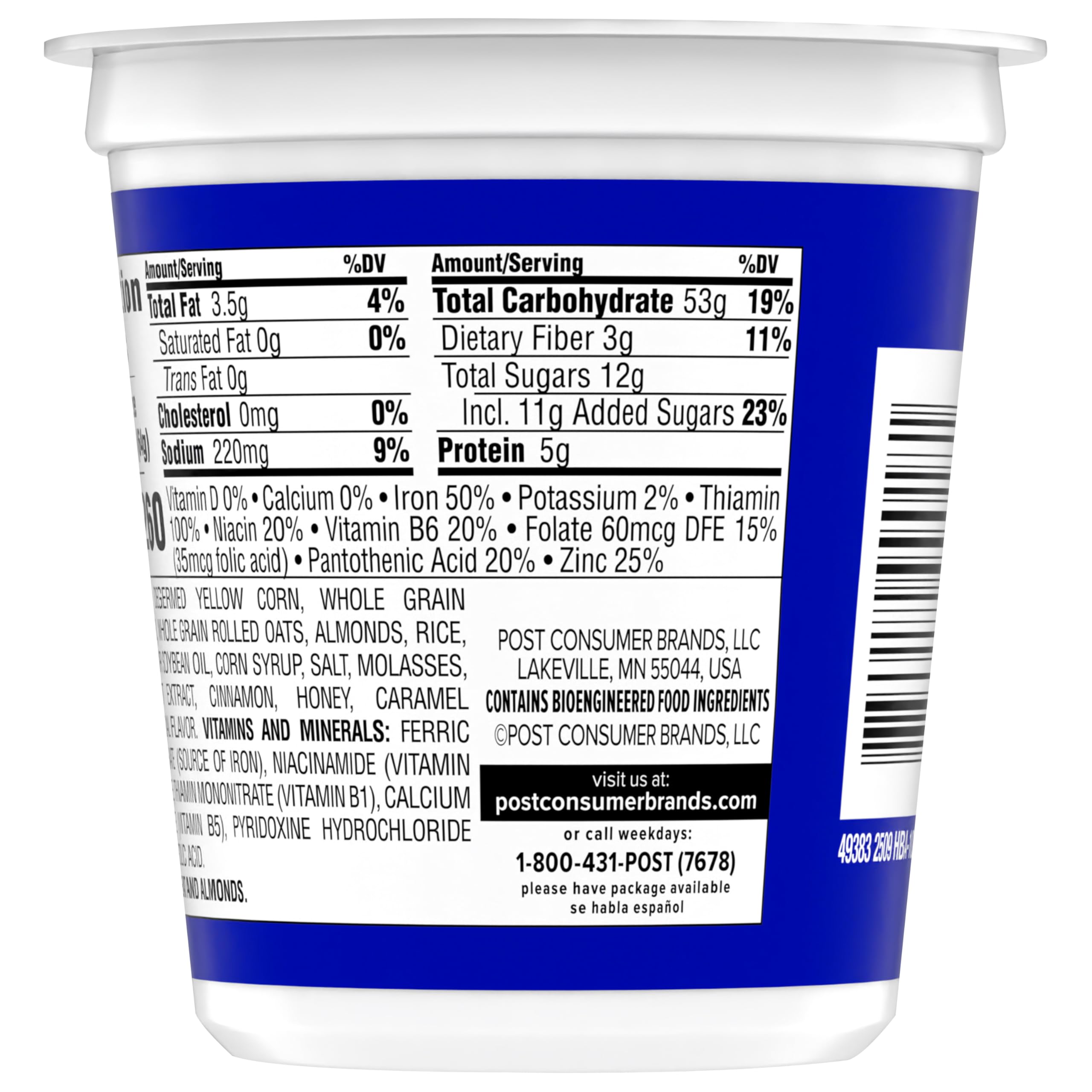 Cereal used as Honey Bunches of Oats topping on yogurt for added crunch