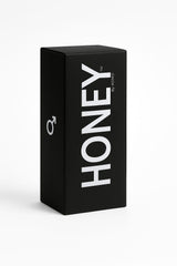 HONEY By XOMO jar close-up texture highlighting smooth honey consistency
