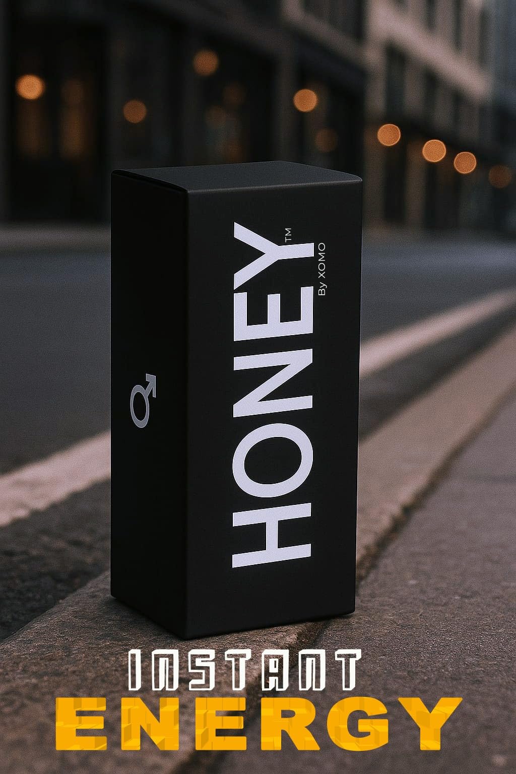 HONEY By XOMO spoon with Shilajit and pollen showcasing ingredient clarity