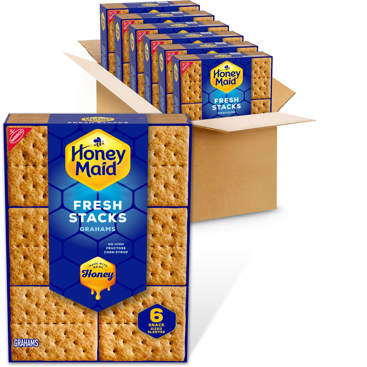 HONEY MAID front box showing 36 multi snack packs and brand visibility