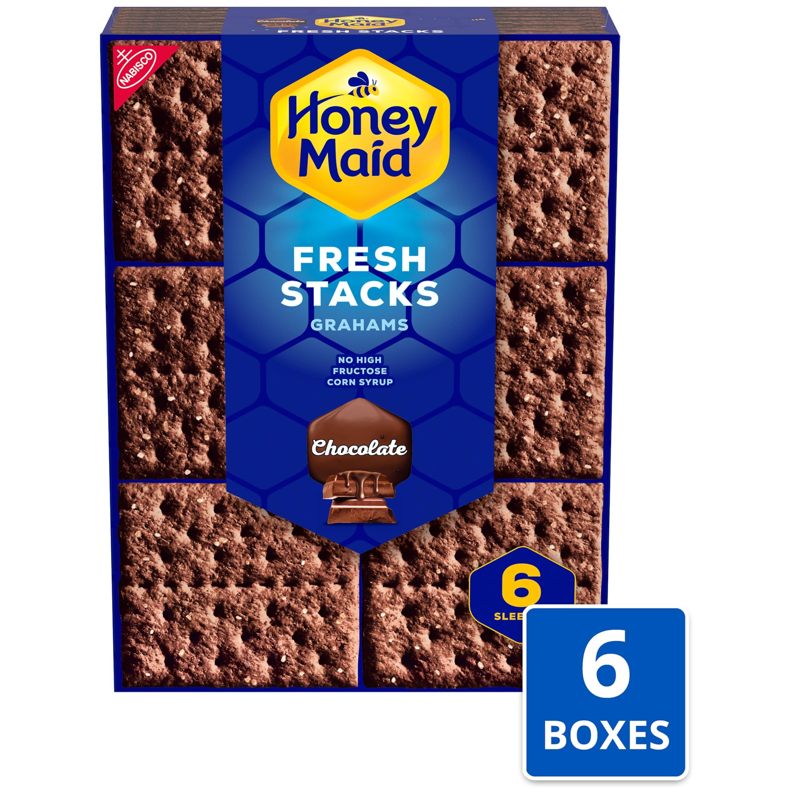Honey Maid chocolate graham close-up showing crisp texture and chocolate notes