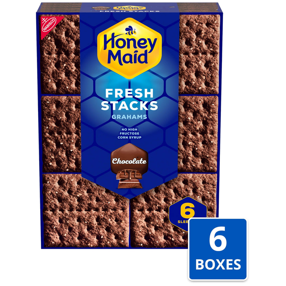 Honey Maid chocolate graham close-up showing crisp texture and chocolate notes