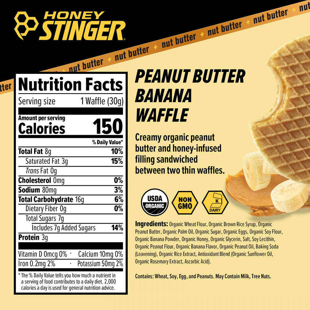 Honey Stinger cross-section exposing peanut butter banana filling and energy delivery