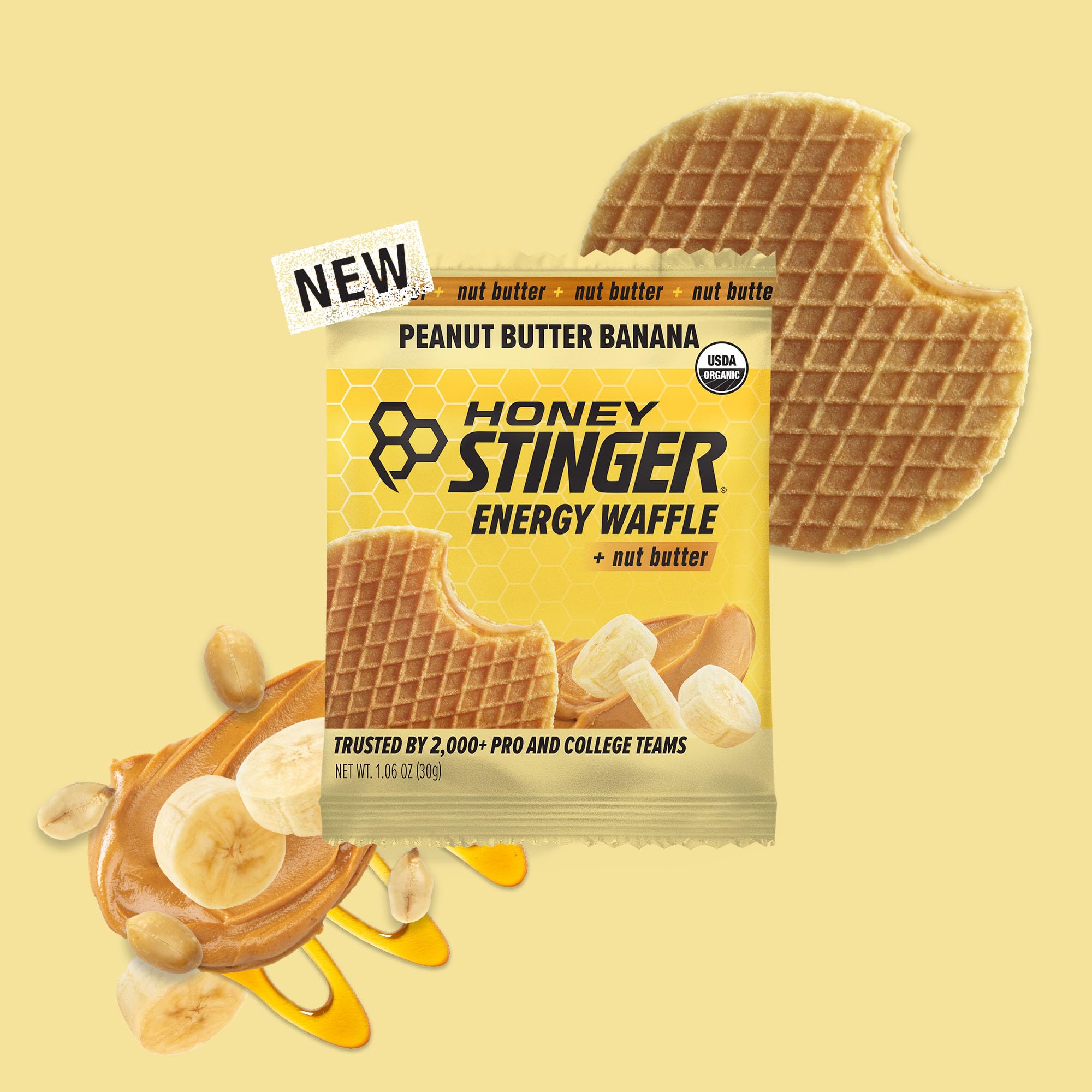 Honey Stinger individually wrapped waffle ready for portable pre-workout fueling