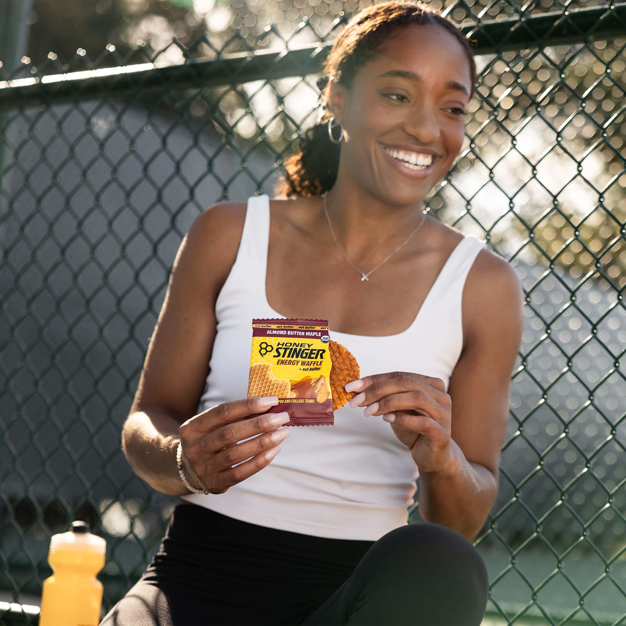 Honey Stinger nutrition label and ingredients view to verify organic and non-GMO benefits
