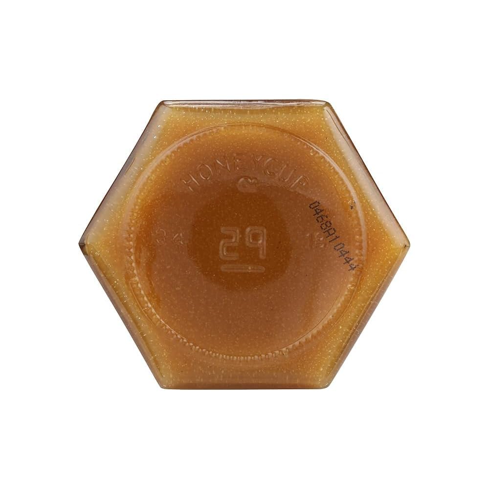 Honeycup mustard pouring texture close-up showing smooth consistency, easy mixing