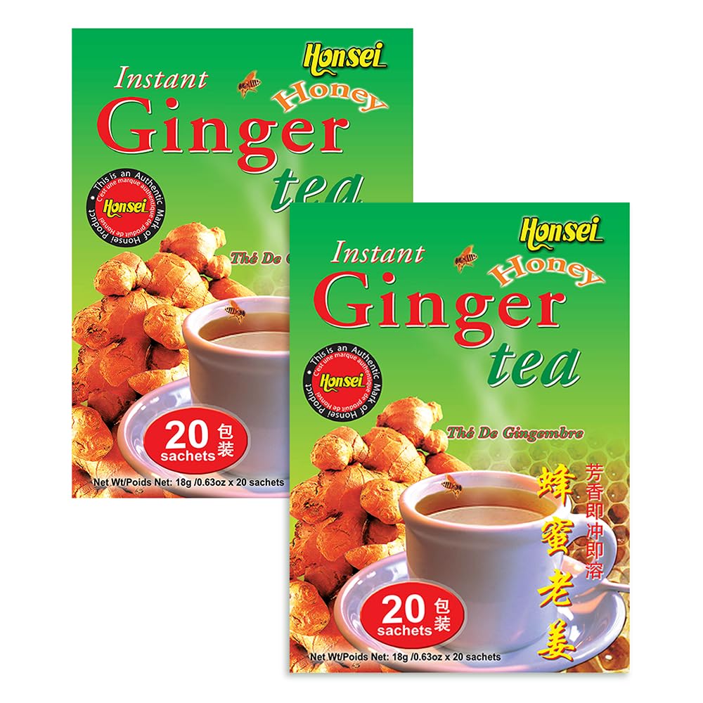 Honsei front packaging showing 40 sachets and easy hot or cold brewing benefit