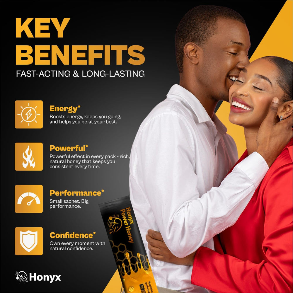 HONYX ingredients blend visual showing honey and botanical extracts for flavor variety