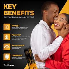 HONYX ingredients blend visual showing honey and botanical extracts for flavor variety