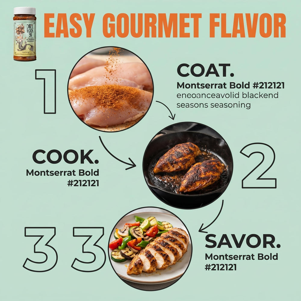 Hook'Ya seasoning texture and granules emphasizing clean ingredients and no additives