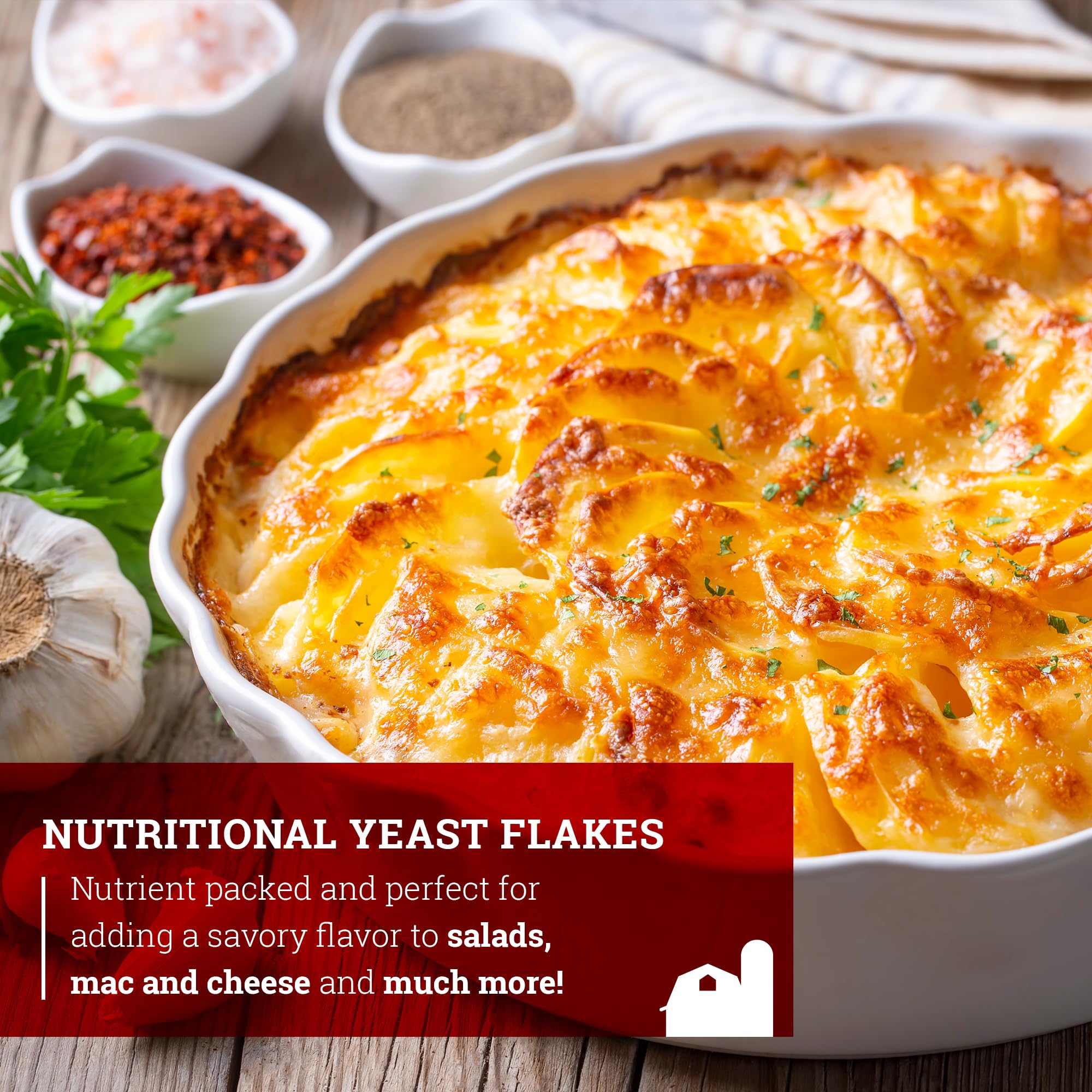Hoosier Hill Farm blended into vegan mac and cheese showing creamy texture benefit