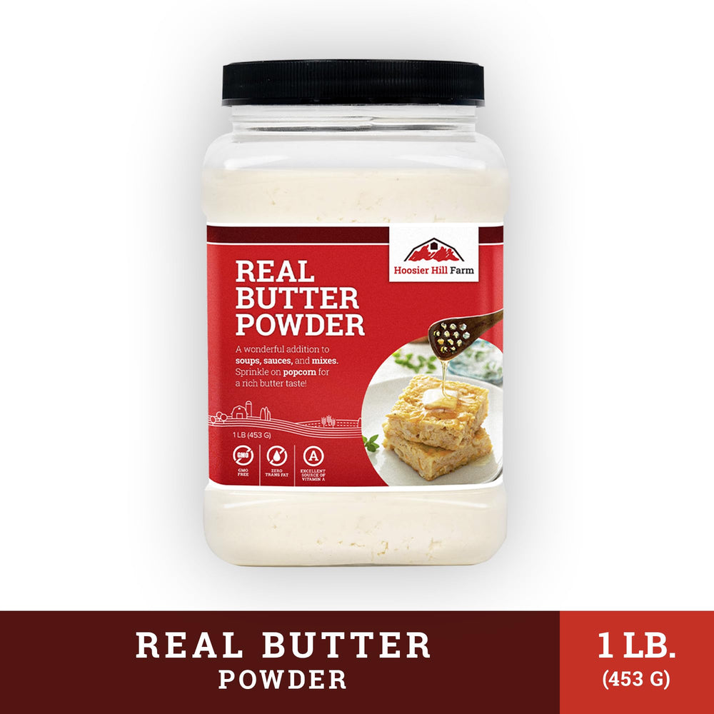 Hoosier Hill Farm rehydrated butter spread on toast, creamy convenience