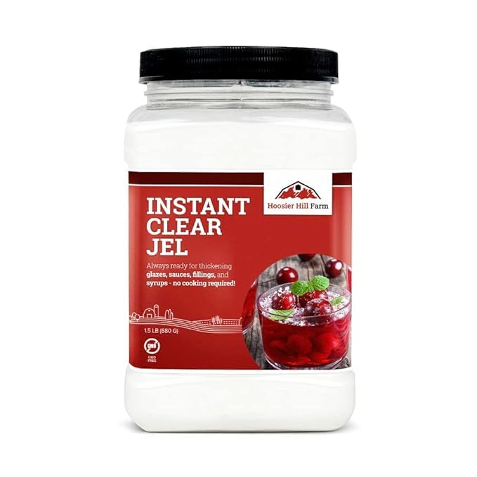 Hoosier Hill Farm used in fruit pie filling showing clear, glossy hold benefit