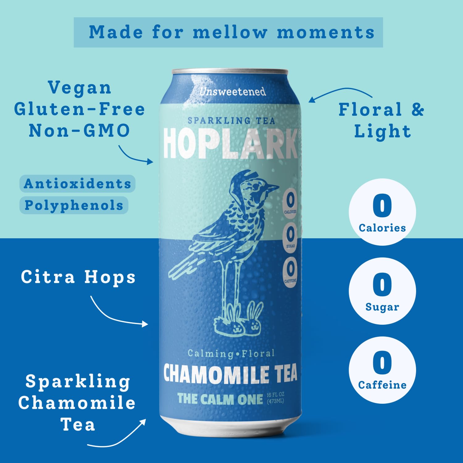 Hoplark chamomile blossom close-up showing floral ingredient and soothing character